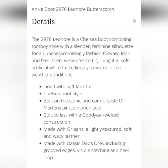 NWT Dr Martens 2976 Leonore Chelsea Boots Butterscotch - Picture 12 of 13